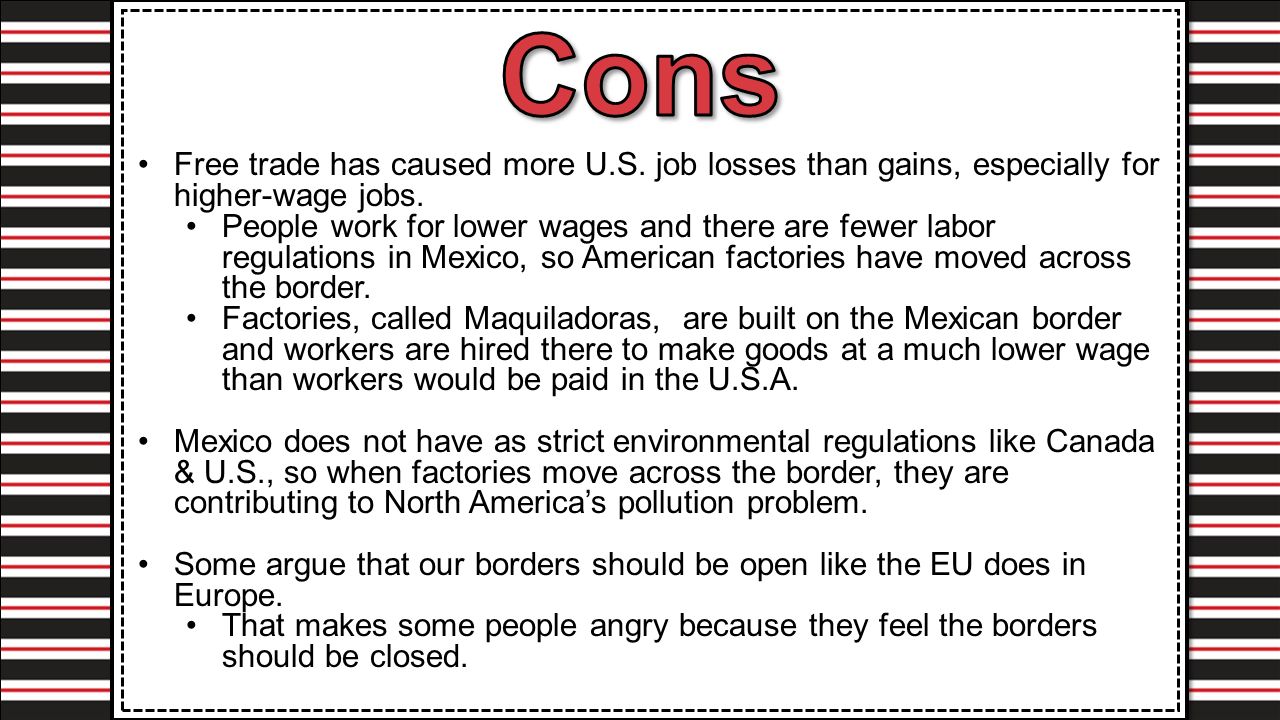 Pros and cons of free trade agreements